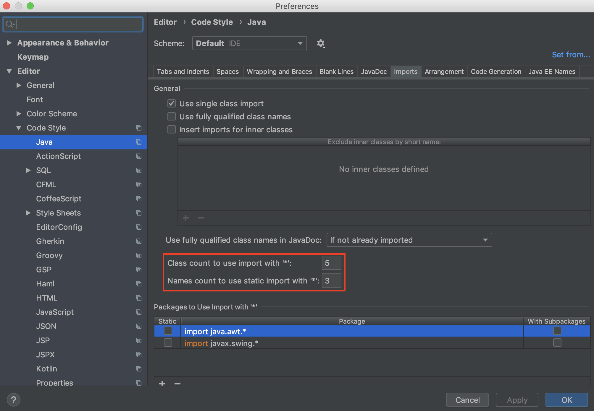 [IntelliJ] Import 설정 | Modern Developer의 개발 일지